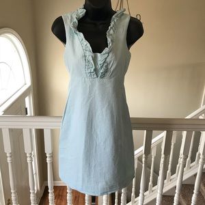 Lily Pulitzer Lt Blue White Ruffled Dress